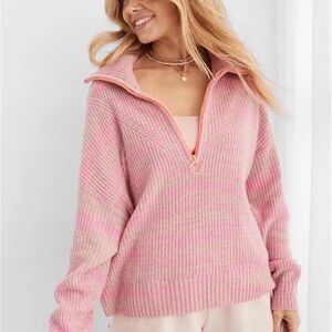 Aerie Pink V-Neck Women's Sweater